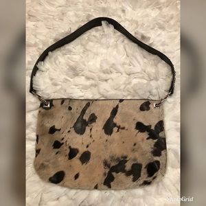 B.B Simon Brown Leather Purse Swarovski Crystals